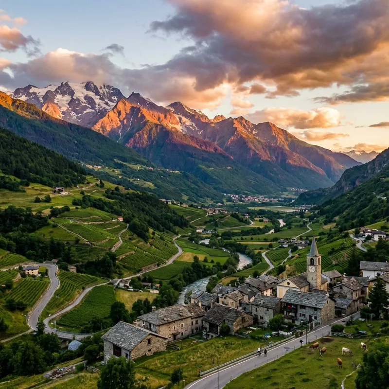 Panorama della Valtellina